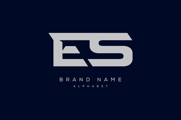 ES logo design vector sign