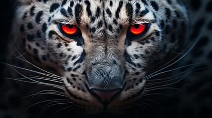hell tiger with red eyes 3 - obrazy, fototapety, plakaty