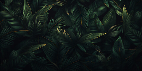 Tropische Blätter Hintergrund. Grüne Palmenblätter