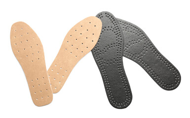Orthopedic insoles isolated on white background