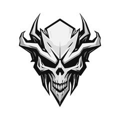 Obraz premium Artistic metal skull. Suitable with hard rock, scary, and metal design needs.