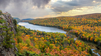 Sunrise at Lake of the Clouds on the Porcupine Mountains	