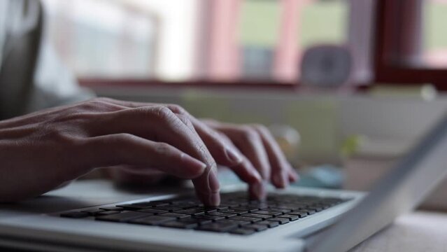 DevOps concept, software development, IT operations, agile programming, Concept with dev ops icon on computer screen and project manager, coder or sysadmin typing on keyboard, high software quality