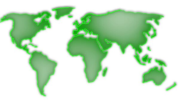 World Map Borders Outline Loop Background. earth map stock line animation background . rs_ 1662