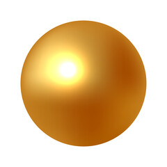 Vector golden sphere on white background