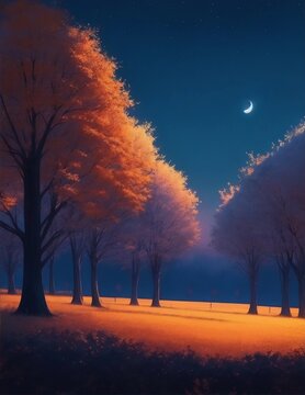fields of trees, cold nights and beautiful illustrations