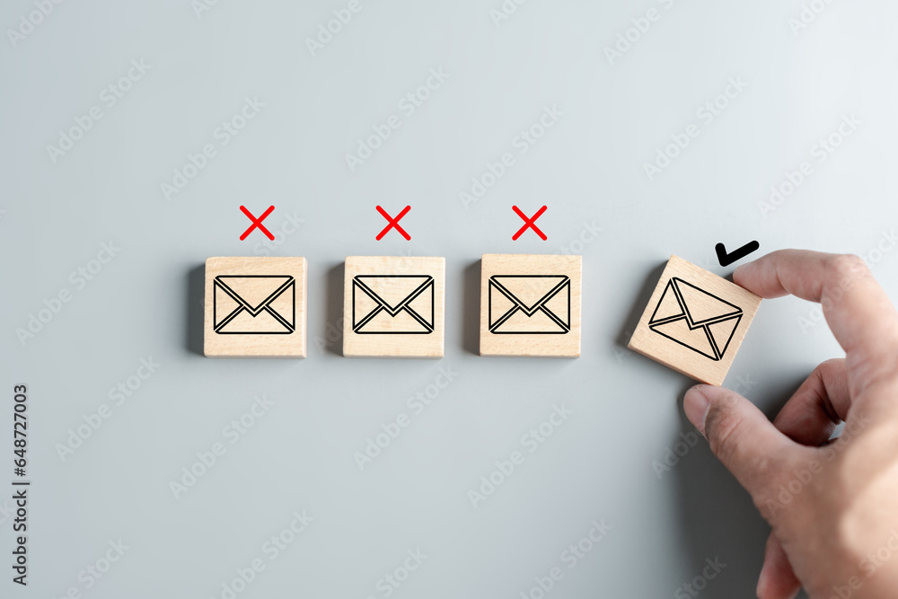 Poster Email Checking and Protection Security from Spam. Security protection notification on internet letter security protect, junk and trash mail and compromised information.