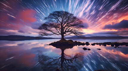 Galactic Oasis: The Tree in the Waterscape