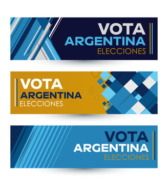 Vota Argentina Elecciones, Vote Argentina Elections spanish text design.