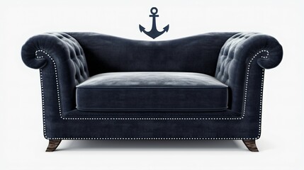 Anchor Sofa, Isolated on White Background.