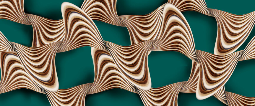  Waves in paralel lines wood carving graphic art decorative illustration