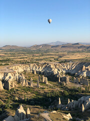 Panoramic view of Love valley near Goreme, Cappadocia, Turkey