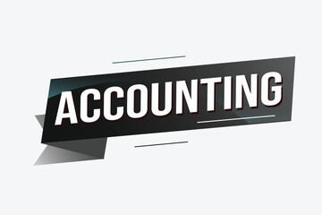 Accounting word concept vector illustration with lines 3d style for social media landing page, template, ui, web, mobile app, poster, banner, flyer, background, gift card, coupon, label, wallpaper