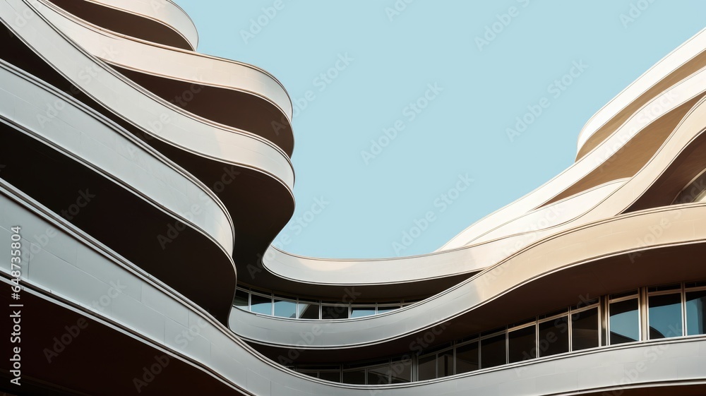 Poster architecture abstract, curve, wave. generative ai imageg33.