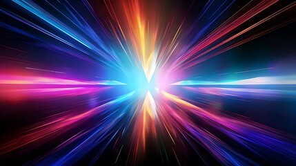 Modern Colorful light tunnel background. 8k resolution. Best for wide banner, poster, header website, social media, editing video, background presentation, promotion and more - Powered by Adobe