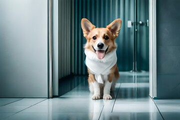 dog in a window