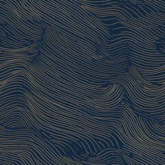 Indigo Stipple Abstract Water Seamless Pattern