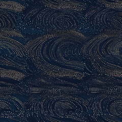 Indigo Stipple Deep Waters Seamless Pattern