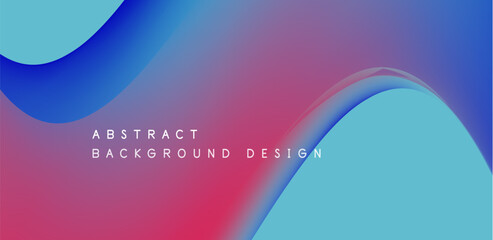 Abstract vector backdrop with fluid, geometric elements. Harmonious blend of form and color, evoking dynamic and captivating visual landscape for wallpaper, banner, background, landing page