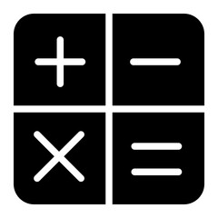 Obraz premium calculator glyph icon