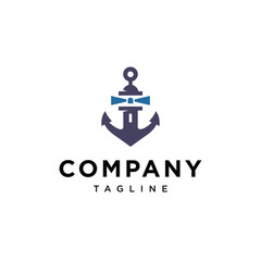 Anchor light house logo icon vector template.eps
