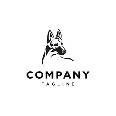 german shepherd head logo icon vector template.eps