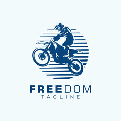 Motocross Logo Design Template Idea
