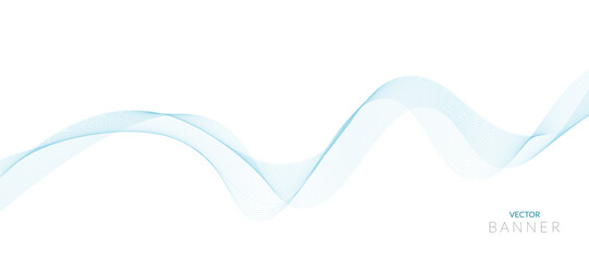 Abstract wave element for design. Digital frequency track equalizer. Stylized line art background. Vector illustration of smoky waves background