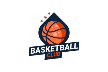 basketball club sign Badge. Basketball logo with shield background vector design. Vector illustration. 