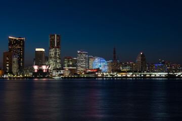 日本の風景　横浜夜景　横浜みなとみらい