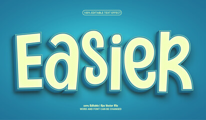 Easier fully editable 3d premium vector text effect