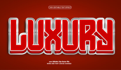 Luxury red fully editable 3d premium vector text effect