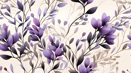 Seamless Lavender Sprigs Pattern