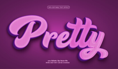 Pretty fully editable 3d premium vector text effect