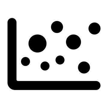 Scatter Chart icon, glyph icon style