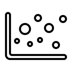 Scatter Chart icon, line icon style