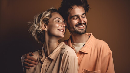 Obraz premium portrait of happy couple 