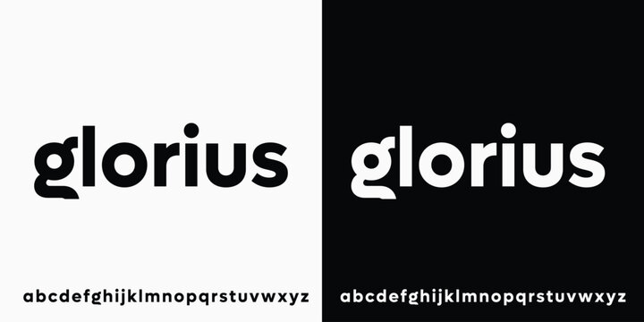 Glorius Clean Unique Sans Serif Font Alphabet Typeface Typography