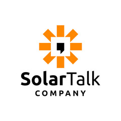 Solar Talk Logo. Renewable Energy and Solar Power concept