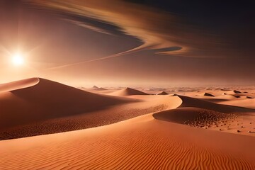 sunset in the desert