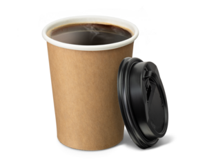 紙のコップに注がれたコーヒー