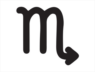 Scorpio zodiac sign silhouette vector art