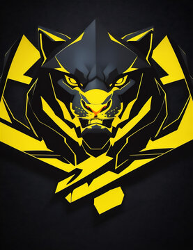 Panther drawing. High quality black panther image suitable for t-shirt printing.