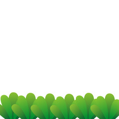 Vector cartoon bush on white background, vector illustration