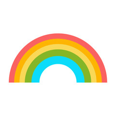 Vector colorful rainbow symbol or logo on white background