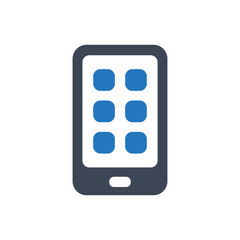 Mobile phone app vector icon