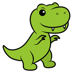 Fototapeta premium illustration of a cartoon dinosaur