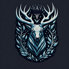 mythical creature animal illustration stunning representation of a creature that exists only in imagination. Deer illustration.