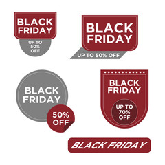 Black friday sale labels collection