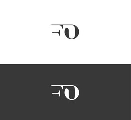 FO, OF letter logo design template elements. Modern abstract digital alphabet letter logo. © MstBina